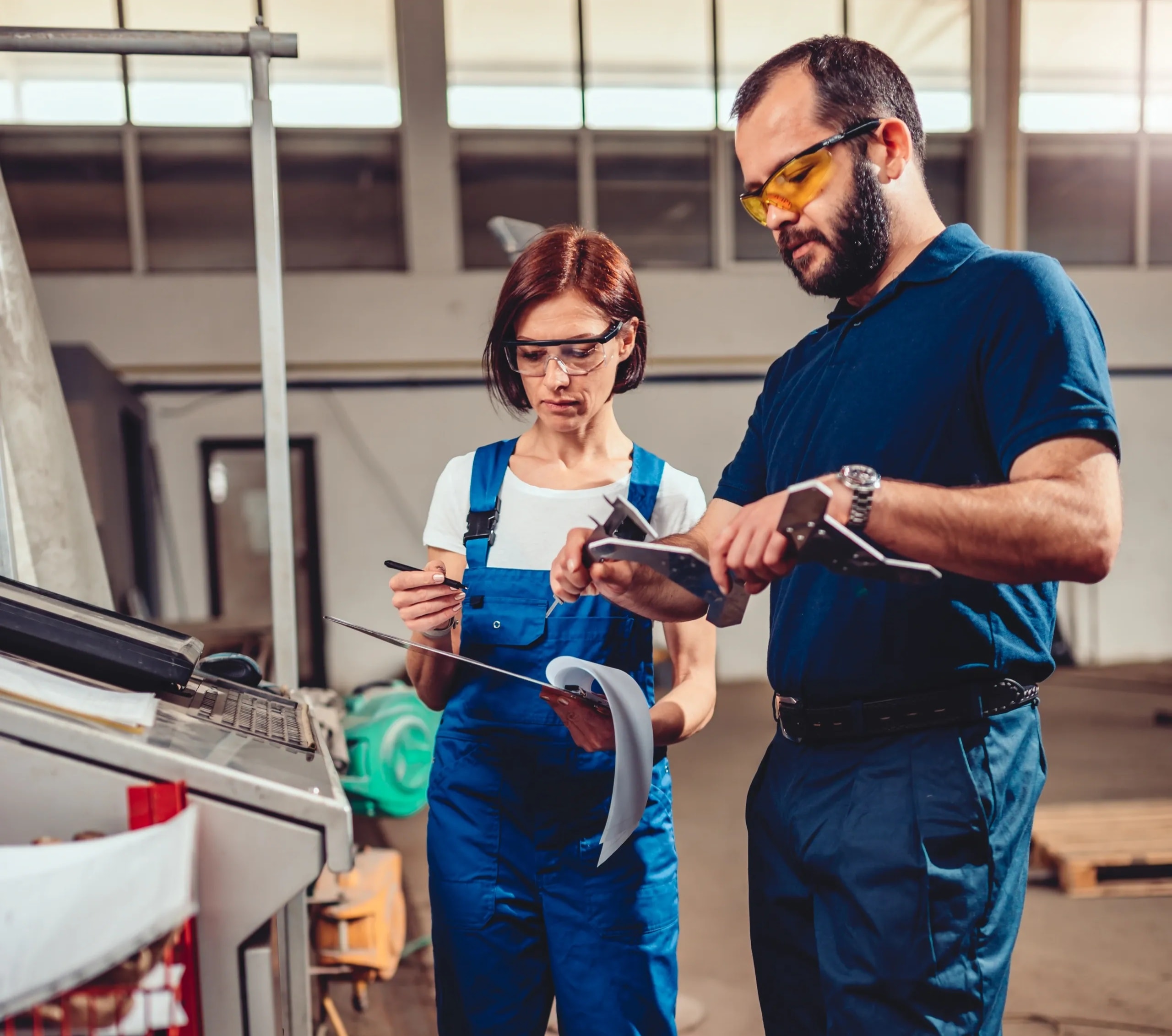 Aircraft mechanic repairing airplane